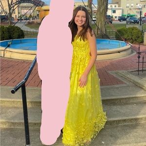 yellow prom dress